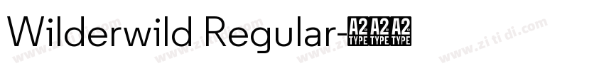 Wilderwild Regular字体转换